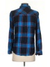 Rails 100% Rayon Plaid Blue Long Sleeve Button-Down Shirt Size S - photo 2