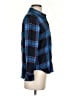 Rails 100% Rayon Plaid Blue Long Sleeve Button-Down Shirt Size S - photo 4