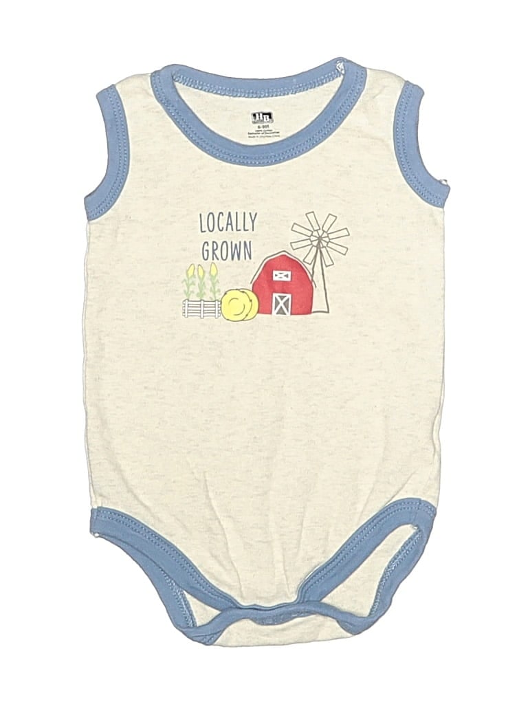 Pre-owned Hb Babies' Short Sleeve Onesie In Ivory