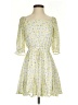 Mi ami 100% Polyester Floral Yellow Casual Dress Size XXS - photo 1