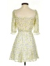 Mi ami 100% Polyester Floral Yellow Casual Dress Size XXS - photo 2