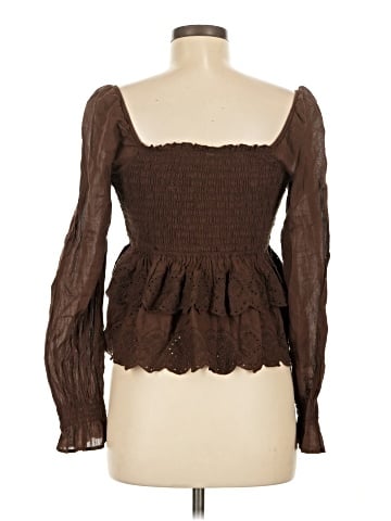 American Eagle Outfitters Long Sleeve Blouse (view 2)