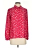 Tocca 100% Silk Hearts Red 3/4 Sleeve Silk Top Size 4 - photo 1