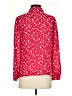 Tocca 100% Silk Hearts Red 3/4 Sleeve Silk Top Size 4 - photo 2