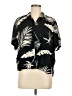 Volcom 100% Viscose Tropical Black Short Sleeve Blouse Size M - photo 1