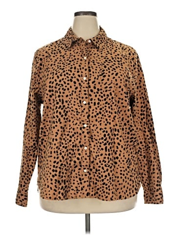 Crown & Ivy Long Sleeve Button-Down Shirt (view 1)