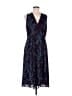 CAbi 100% Polyester Paisley Blue Cocktail Dress Size 8 - photo 1