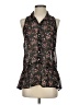 Full Tilt Floral Black Sleeveless Blouse Size S - photo 1