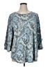 Ruby Rd. Blue 3/4 Sleeve Blouse Size 1X - photo 1