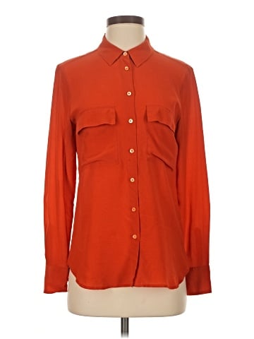T. Babaton Long Sleeve Silk Top (view 1)