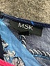 MSK 100% Rayon Graphic Blue Cocktail Dress Size M - photo 8