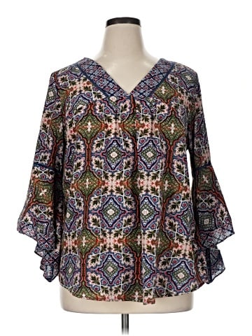 NY Collection 3/4 Sleeve Blouse (view 1)