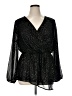 Lane Bryant 100% Polyester Black Long Sleeve Blouse Size 14 - photo 1