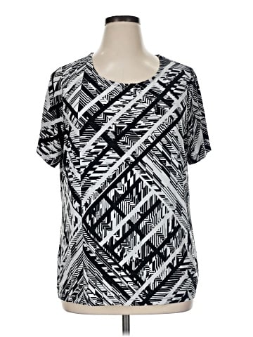 JM Collection Short Sleeve Blouse (view 1)