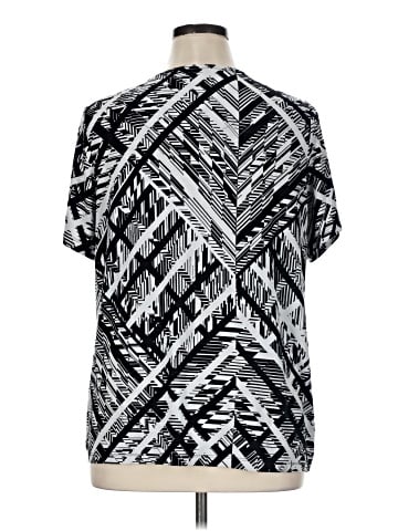 JM Collection Short Sleeve Blouse (view 2)