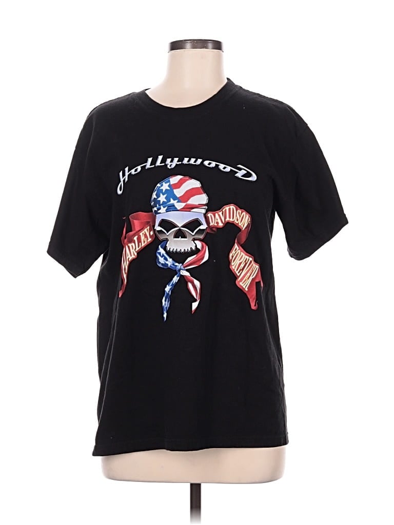 Pre-owned Harley Davidson Short Sleeve T-shirt In Black
