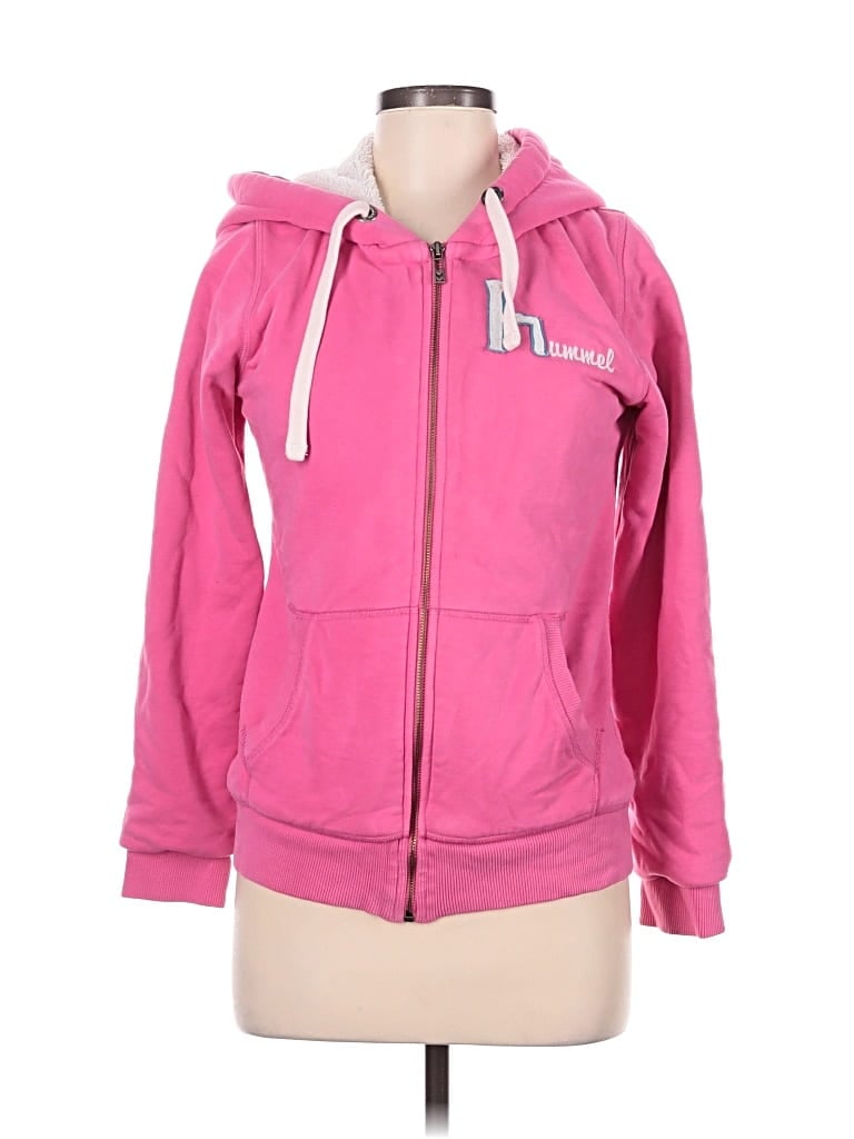 Pre-owned Hummel Zip Up Hoodie In Pink