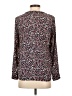 Halogen 100% Polyester Animal Print Black Long Sleeve Blouse Size S - photo 2