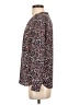 Halogen 100% Polyester Animal Print Black Long Sleeve Blouse Size S - photo 5
