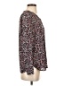 Halogen 100% Polyester Animal Print Black Long Sleeve Blouse Size S - photo 4