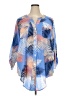 Ruby Rd. 100% Polyester Print Blue 3/4 Sleeve Blouse Size 3X - photo 1