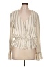 Hem & Thread 100% Rayon Ivory Long Sleeve Blouse Size L - photo 1