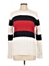 Tommy Hilfiger 100% Cotton Color Block Ivory Blue Pullover Sweater Size L (estimated) - photo 1