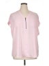 Torrid 100% Polyester Pink Short Sleeve Blouse Size 1X Plus (1) - photo 1