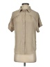 Fred David 100% Polyester Tan Short Sleeve Blouse Size S - photo 1