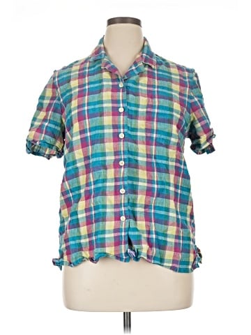 Evan Picone Short Sleeve Button-Down Shirt (view 1)