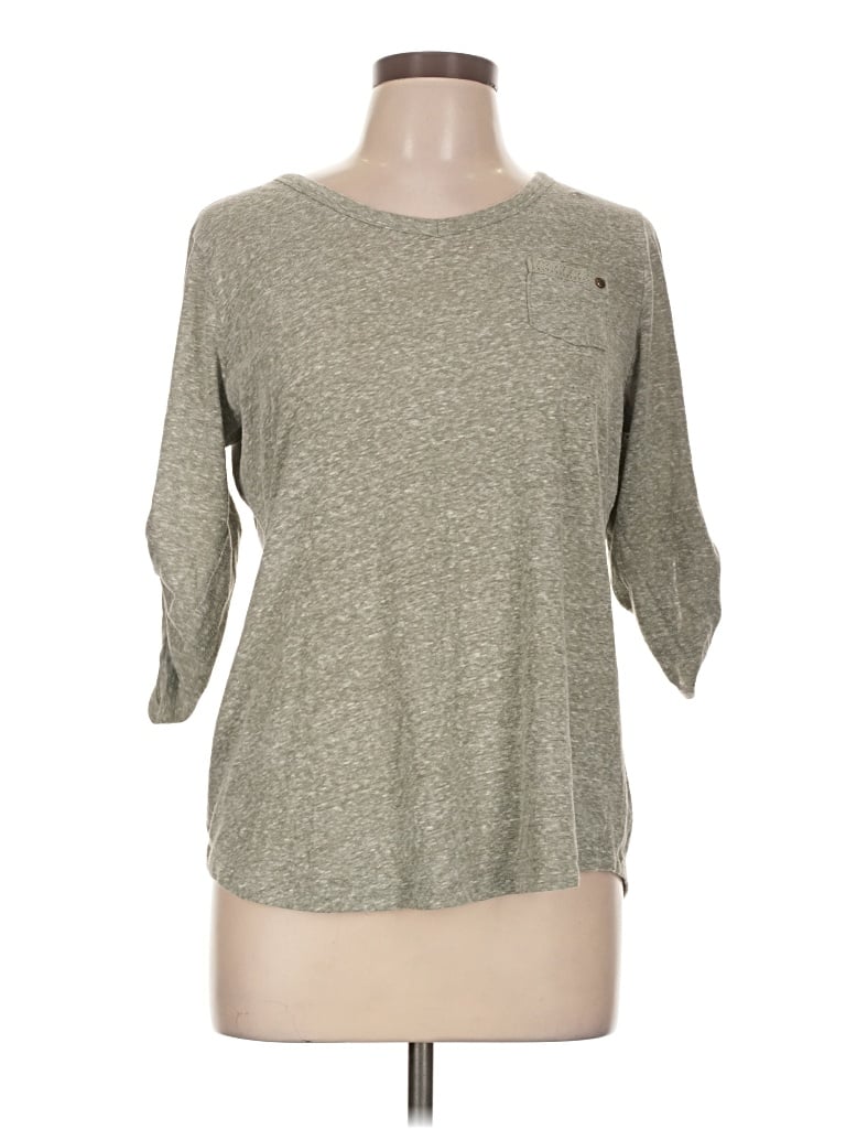 Pre-owned Ruff Hewn 3/4 Sleeve T-shirt In Gray