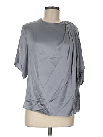 Vince. Short Sleeve Silk Top (view 1)