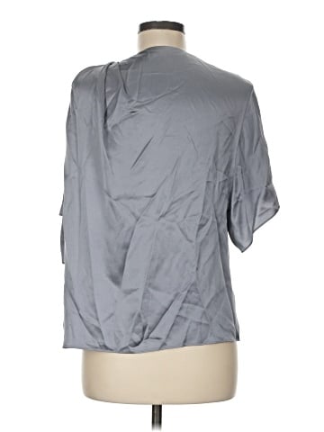 Vince. Short Sleeve Silk Top (view 2)