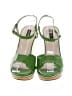 Escada 100% Leather Color Block Green Wedges Size EU 40 - photo 2