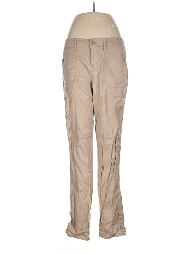Pre-owned Level 99 Linen Pants In Tan
