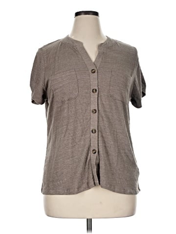 Cable & Gauge Short Sleeve Blouse (view 1)