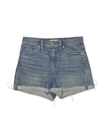 Madewell High-Rise Denim Shorts in Malden Wash (view 1)