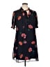 DKNY 100% Polyester Floral Black Casual Dress Size 14 - photo 1