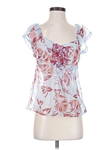 Odille Short Sleeve Silk Top (view 1)