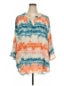 Cato 100% Polyester Tie-dye Orange 3/4 Sleeve Blouse Size 26 - 28 - photo 1