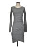 Leith Solid Gray Casual Dress Size S - photo 1