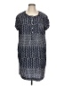 Gap 100% Polyester Chevron-herringbone Blue Casual Dress Size L - photo 1