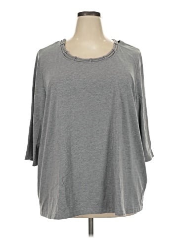 SUPREMA Essentials by Catherines 3/4 Sleeve T-Shirt (view 1)