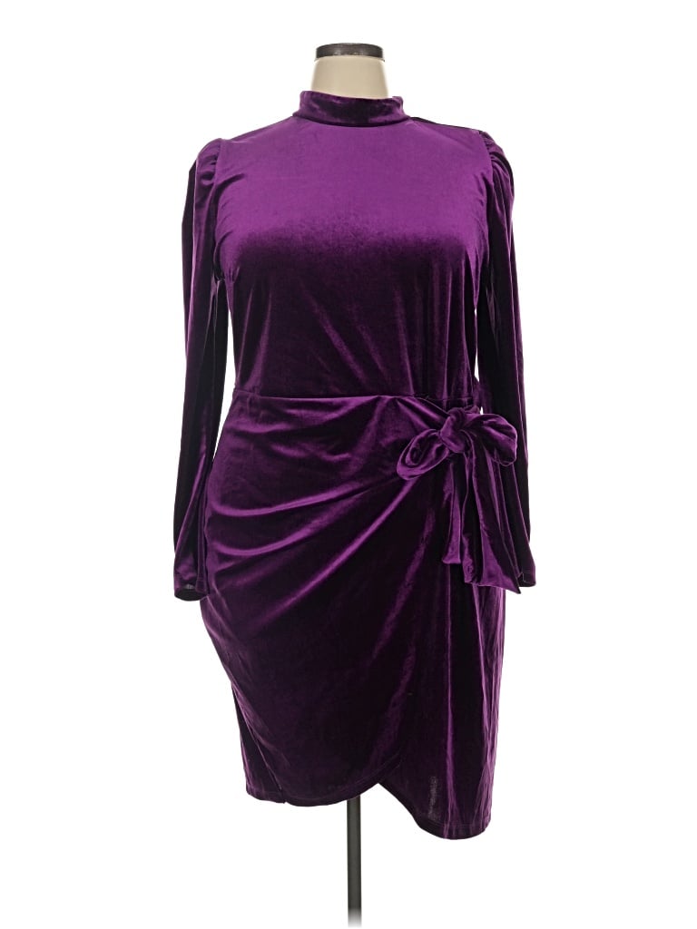Pre-owned Eloquii Cocktail Dress In Purple