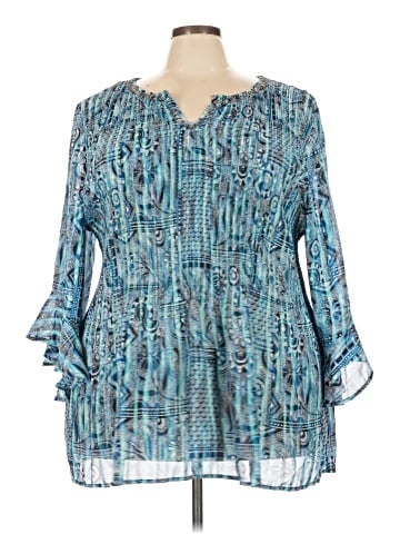 Catherines 3/4 Sleeve Blouse (view 1)