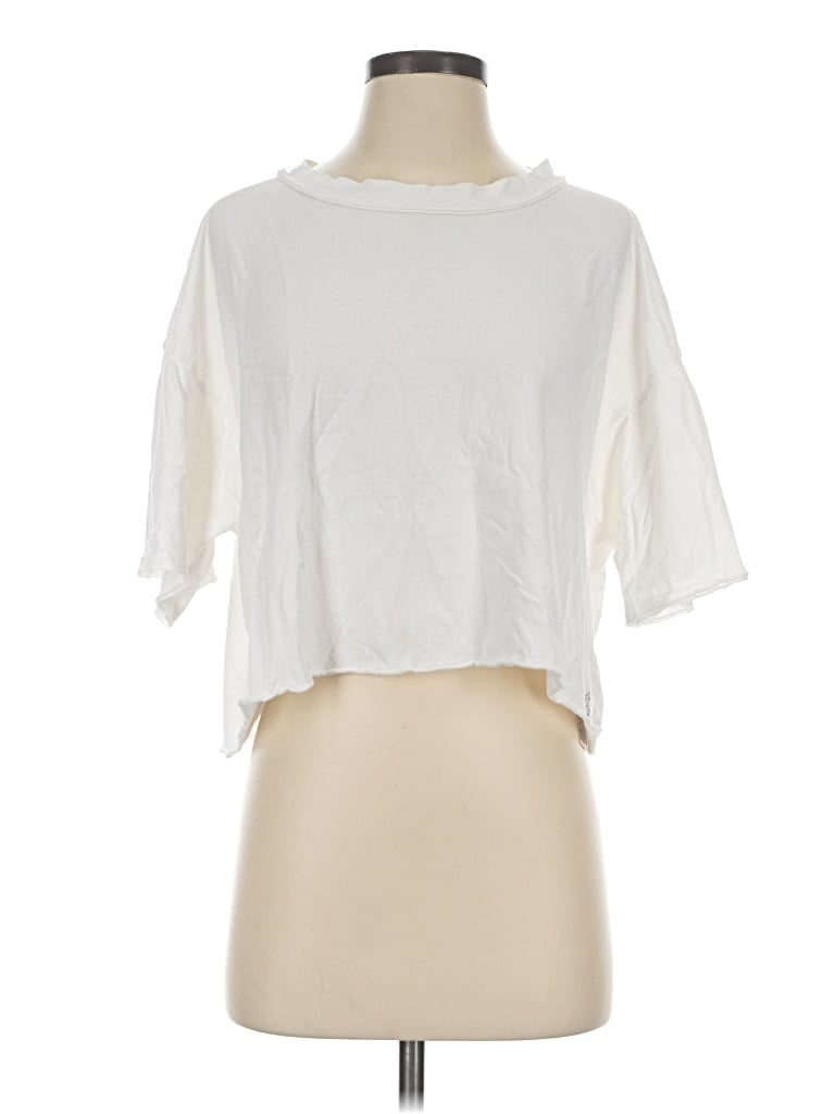 Pre-owned Fp Movement Short Sleeve Turtleneck In Ivory
