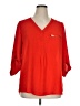 Roz & Ali 100% Polyester Red 3/4 Sleeve Blouse Size 1X - photo 1