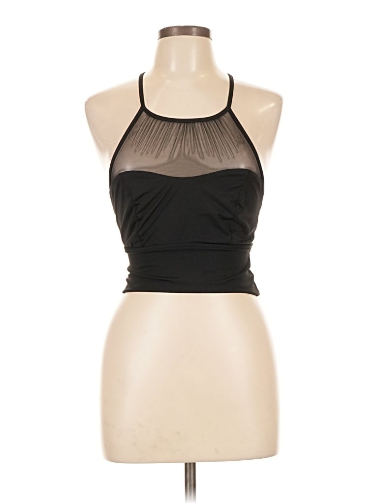 Pre-owned Michi Tank Top Black Halter Neckline Tops