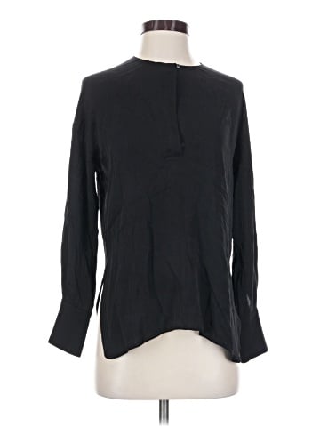 Vince. Long Sleeve Silk Top (view 1)