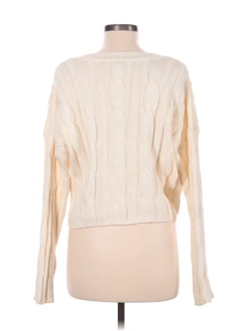 Madewell Cable-Knit V-Neck Crop Sweater (view 2)